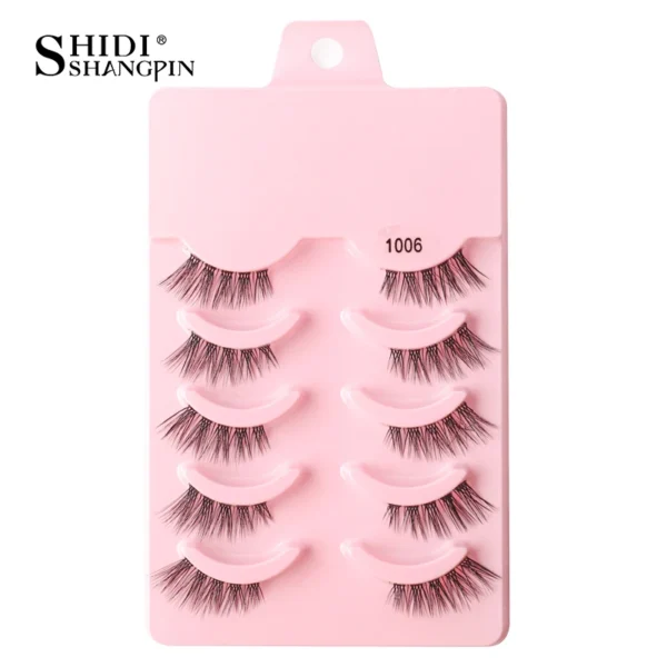 SHIDISHANGPIN 5/10Pairs False Lashes Cat Eye Eyelashes Eyelash Extension 3D Mink Half Lashes Natural Makeup faux Cils maquiagem - Image 26