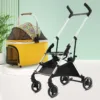 Detachable Pet Stroller Aluminium Alloy Dog Trolley for Corgi Teddy Cat Cart Load Bearing 15kg Dog Strollers for Small Dogs - Image 7