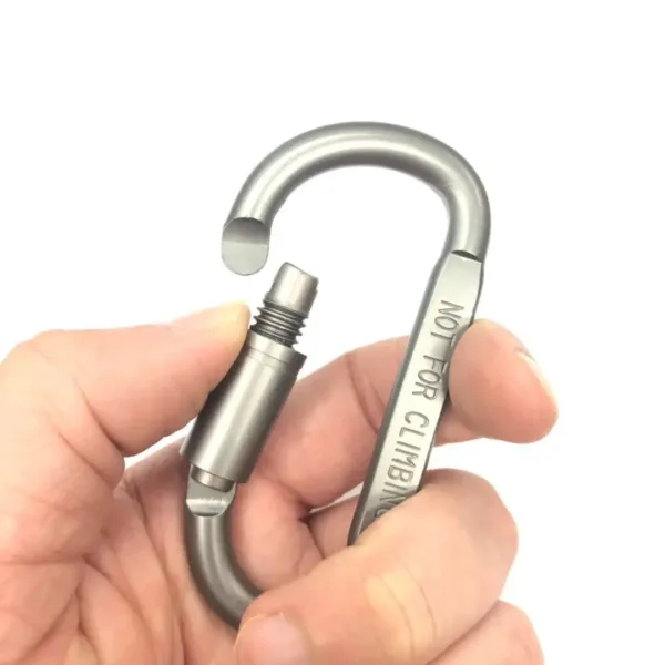 Survival D-ring Locking Carabiner Clip Set Screw Lock Hanging Hook Buckle Karabiner Camping Climbing Equipment - Image 4