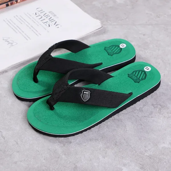 Men Flip Flops High Quality Brand Men's Slippers Hot Sale Beach Sandals Non-slip Fashion Hombre Casual House Slippers - Image 3