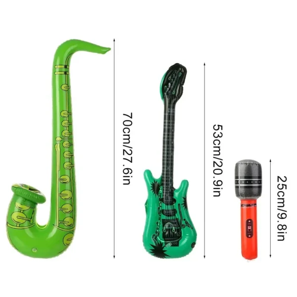 12Pcs Inflatable Instruments Toy Music Balloons Set Simulation Instrument Guitars Saxophones Microphones Party Toy Children Toys - Image 4