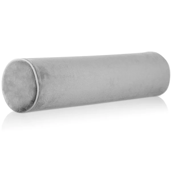 Wedge Pillow Cylindrical Cervical Bolster Spine Lumbar Memory Cotton Cushion Grey Sleeping Travel - Image 3
