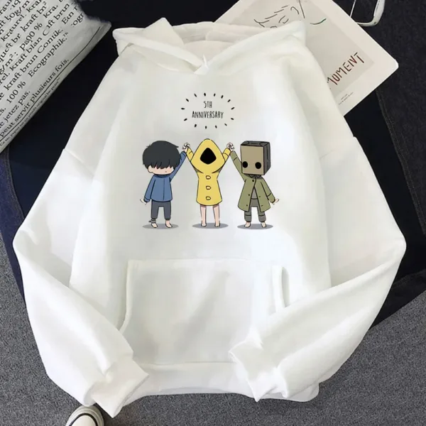 Little Nightmares Fleece Anime Hoodies Aesthetic Manga Sweatshirts Graphic Men/women Clothes Harajuku Pocket Streetwear Printed - Image 4