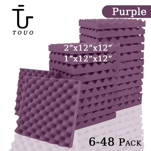 TOUO Egg Trough Wall Soundproof Foam 6 12 24 48 Pcs High Density Sound Absorbing Material Acoustic Foam Ceiling Noise Insulation - Image 14