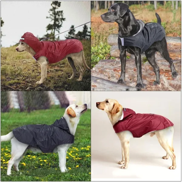 Dog Raincoat For Small Large Dogs Raincape Reflective Waterproof Dog Clothes Puppy Labrador Chihuahua Rain Coat Pet Costumes