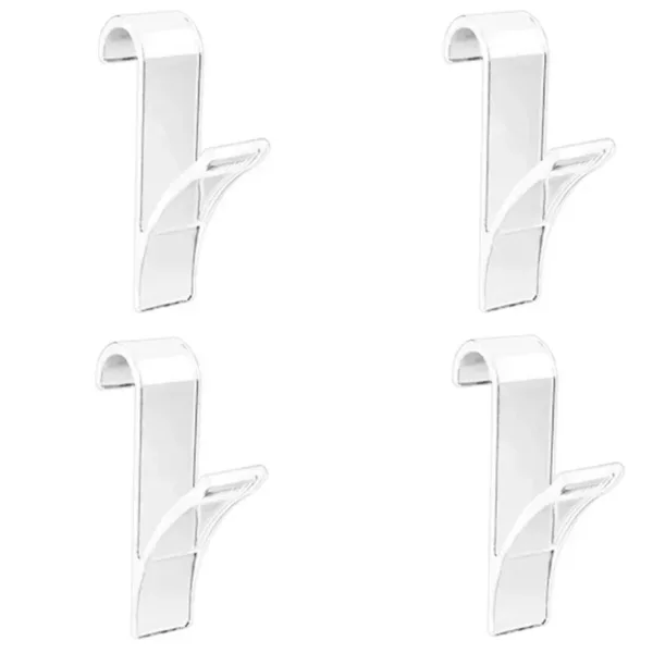 Kitchen Bathroom Hanger Clips Storage Racks White Clear Hanger Heated Towel Radiator Rail Clothes Scarf Hanger Hooks Holder - Image 13
