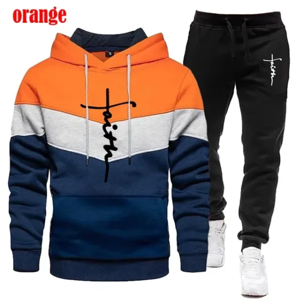 Autumn/Winter Men's hooded sweatshirt + Sweatpants suit Men's sport hoodie comfortable men's sportswear