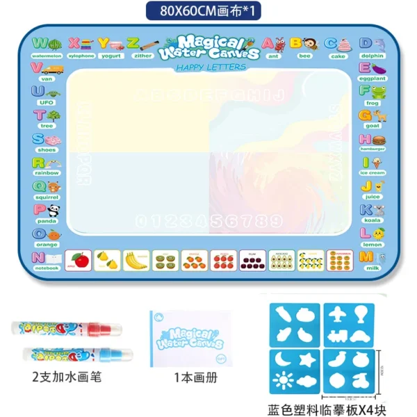Magic Water Canvas Coloring Doodle, Reusable Magic Pens, Montessori Painting Board, Educational Toys - Image 11