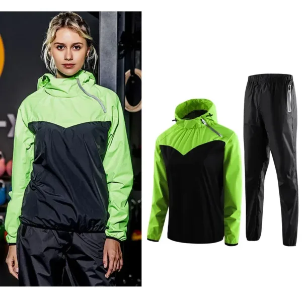 UETEEY Sauna Suit Gym Set Men Full Body Sweating Sportswear Women Boxing Running Training Fitness Weight Loss Unisex Tracksuit - Image 11
