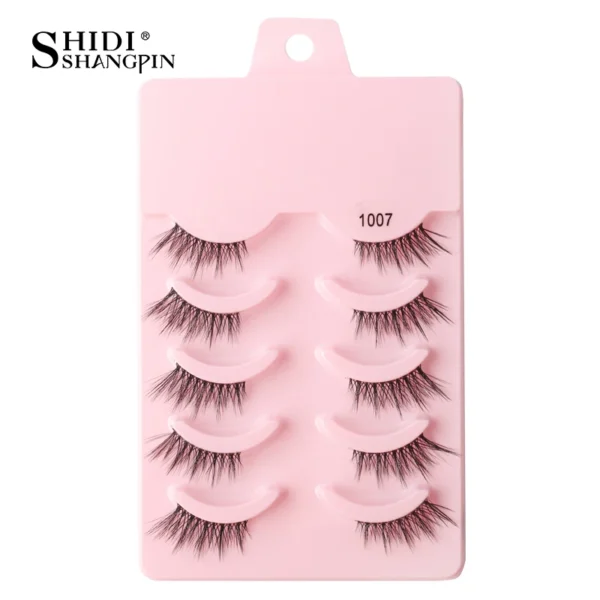 SHIDISHANGPIN 5/10Pairs False Lashes Cat Eye Eyelashes Eyelash Extension 3D Mink Half Lashes Natural Makeup faux Cils maquiagem - Image 45