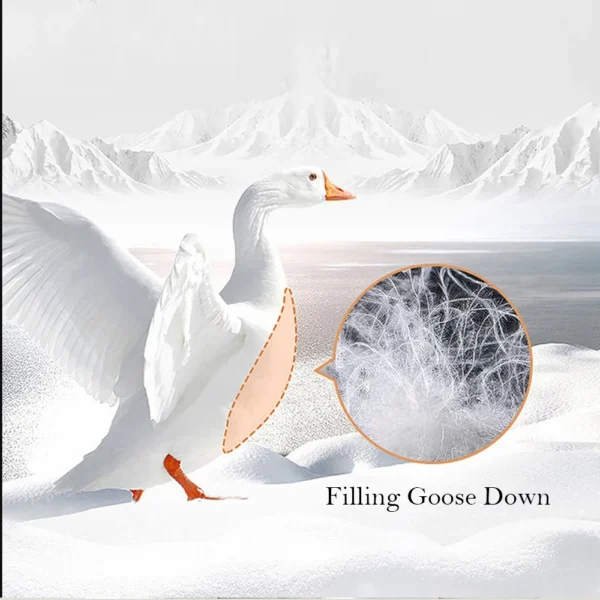 Liv-Esthete Top Grade Winter 100% Goose Down Pillow Sleep Gift Down-proof Queen King 100% Cotton Neck Protection Bed Pillow - Image 5