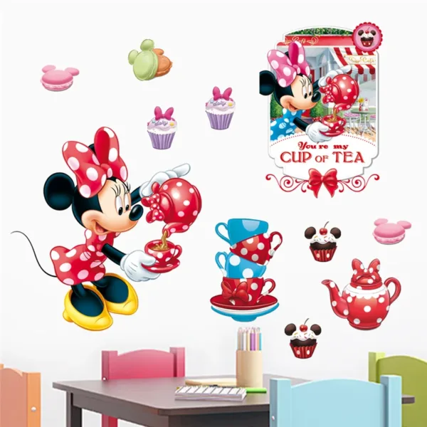 Cartoon Disney Mickey Mouse Minnie Baby Sleep Wall Sticker For Kids Room Decoration Wallpaper Cute Self-Adhesive DIY Mural Decal - Image 7