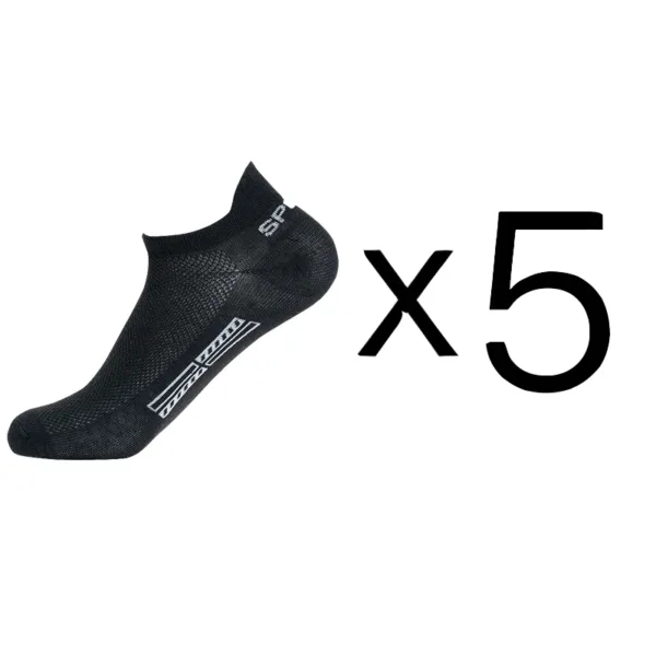 5 Pairs/Lot High Quality Men Ankle Socks Breathable Cotton Sports Mesh Casual Athletic Thin Cut Short Sokken Plus Size - Image 4
