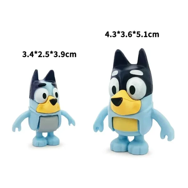 8Pcs/Set Bluey Bingo Anime Figurines Toy Figures Movable Joints Action Figure Model Dolls Children Birthday Decoration Toy Gift - Image 6