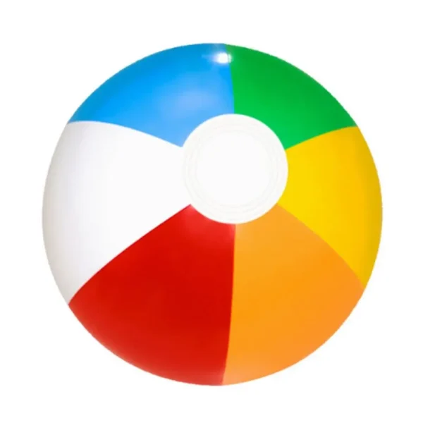 PVC Inflatable Beach Ball Swimming Pool Toy 40cm Big Rainbow Beach Ball 30cm Colourful Inflatable Pool Ball Kids - Image 5