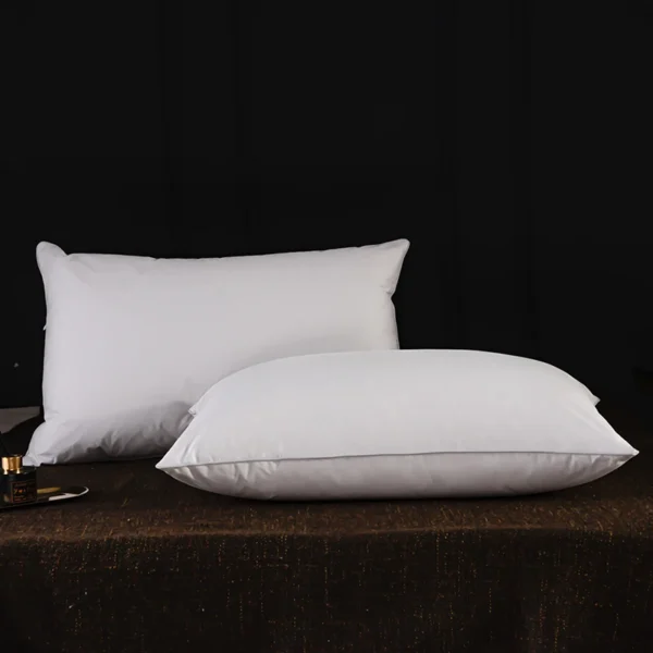 2pcs White Goose Down Feather Pillow for Sleeping Soft Bed Pillow with 100% Cotton Shell Standard Queen Size Back, Side Sleeper - Image 23