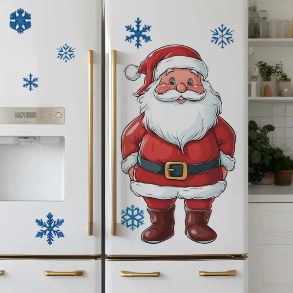 Painted Santa Claus Wall Stickers For New Year Christmas Decoration Mural Fridge Beautify Room Home Decor Self-adhesive Decals - Image 3