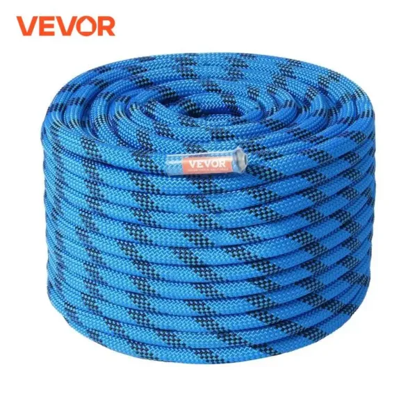 VEVOR 12.7mm Static Climbing Rope 125/150/200ft Outdoor Rock Climbing Rope 30KN Breaking Tension Fiber Rope w/ Steel Snap Hooks - Image 9