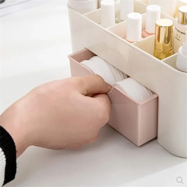 Double Layer Plastic Makeup Organizers Storage Box Cosmetic Drawers Jewelry Display Box Case Desktop Container Boxes Organizer - Image 4