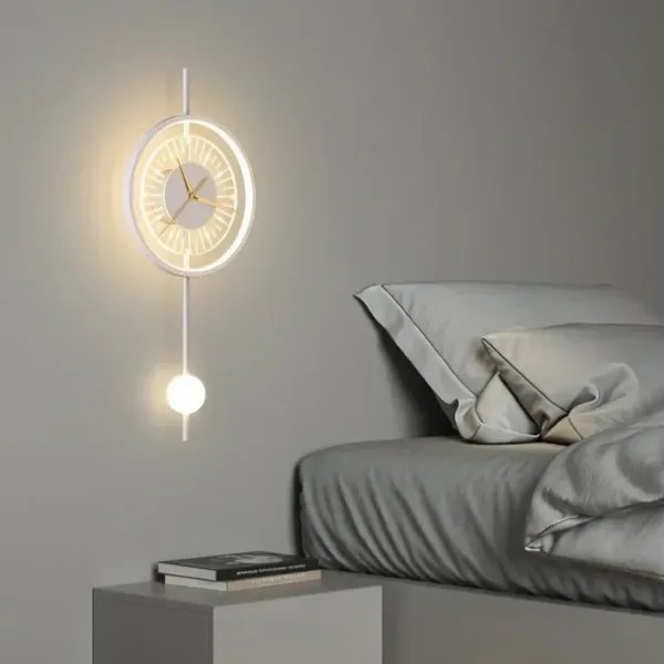Modern LED Wall Lamp Clock Sconce for Bedroom Bedside Living Dining Room Aisle Porch Corridor Home Decor Lighting Fixture Luster - Image 7