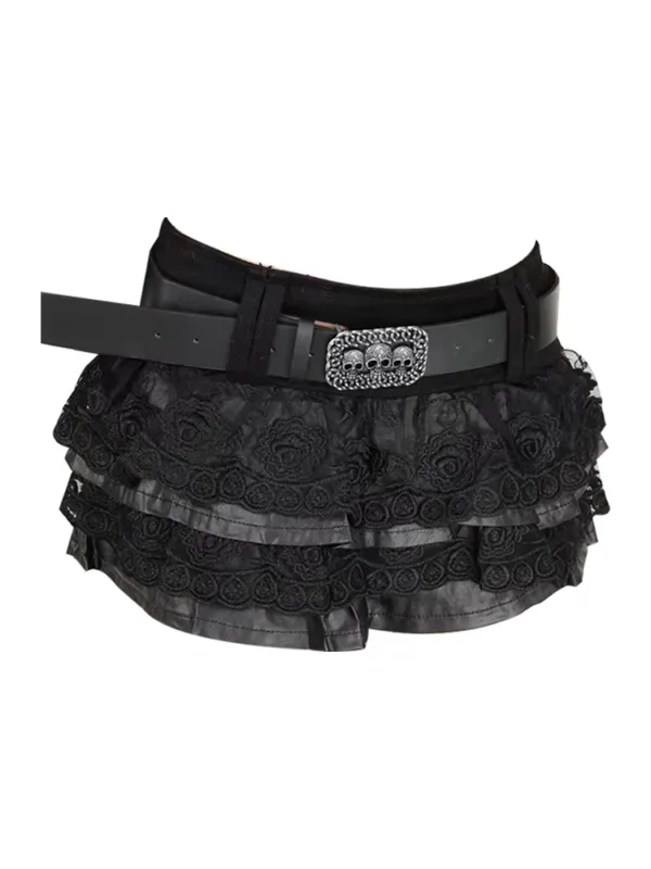 Gothic Mini Lace Skirt