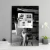 Black and White Nude Art,Woman Holding Newspaper Posters and Prints Vintage Wall Art Pictures for Bedroom Living Room Home Decor - Image 5