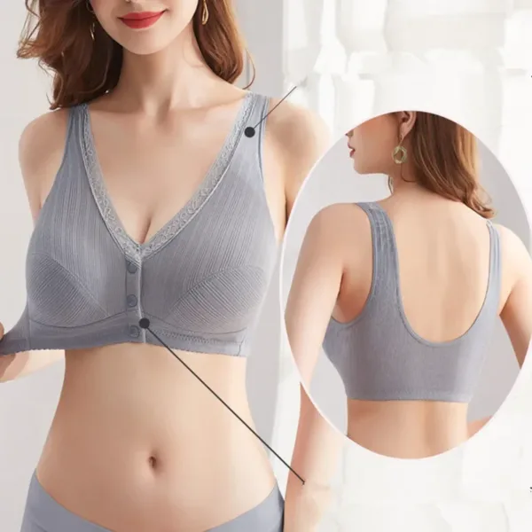 Comfortable Cotton Pregnant Women Underwear Maternity Nursing Bra Breastfeeding Bra Front-Close Bralette Intimate Clothes Plus - Image 12