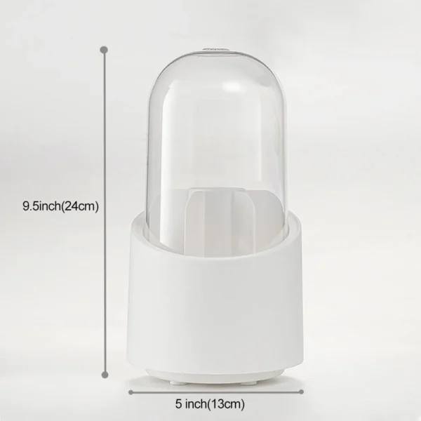 360° Rotating Makeup Brush Storage Box Desktop Cosmetic Organizer Lipstick Eyebrow Pencil Eye Shadow Brush Holder Organizer - Image 3