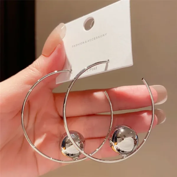 Metal Ball Fashion Earrings - Image 3