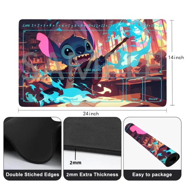 Lorcana Playmat Free Storage Bag Size 24X14IN Trading Card Game Protective Mats Scratch-Resistant Durable Mouse Pad 14 - Image 11