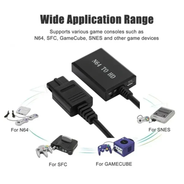 HD 1080P N64 PS2 Wii Xbox to HDMI-Compatible Cable Game Console HD TV for HDMI Cables Plug and Play Nintendo 64 To HDMI Converte - Image 9