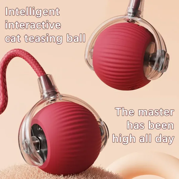 Interactive Cat Rolling Ball Super Drive Cat Rolling Balls With Bird Chirping Motion Activated Sensor Pet Kitten Teaser Game Toy - Image 3