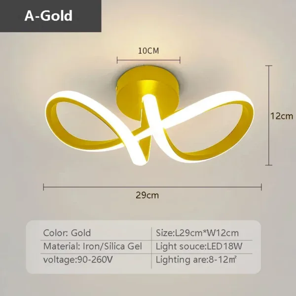Modern LED Ceiling Light Corridor Lighting Fixture Minimalist Line Lamps Aisle Entryway Staircase Corner Indoor Decor Led Lustre - Image 11