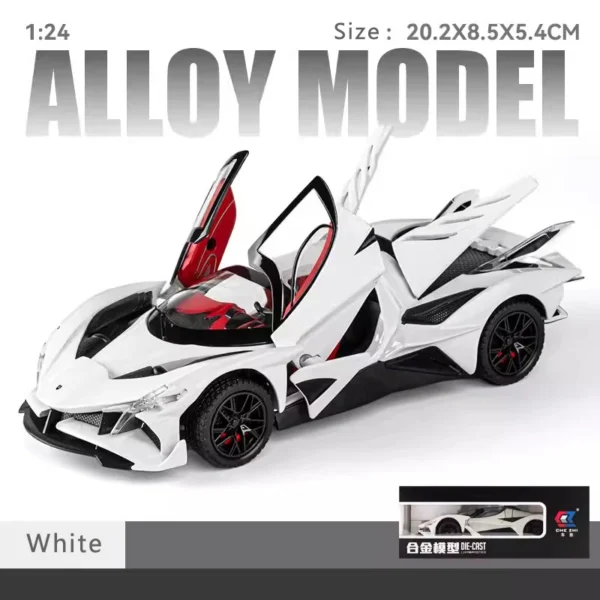 New 1:24 Apollo Evo Alloy Car Model Simulation Sound And Light Pull Back Toy Car Metal Sports Car Boys Collection Ornaments Gift - Image 6