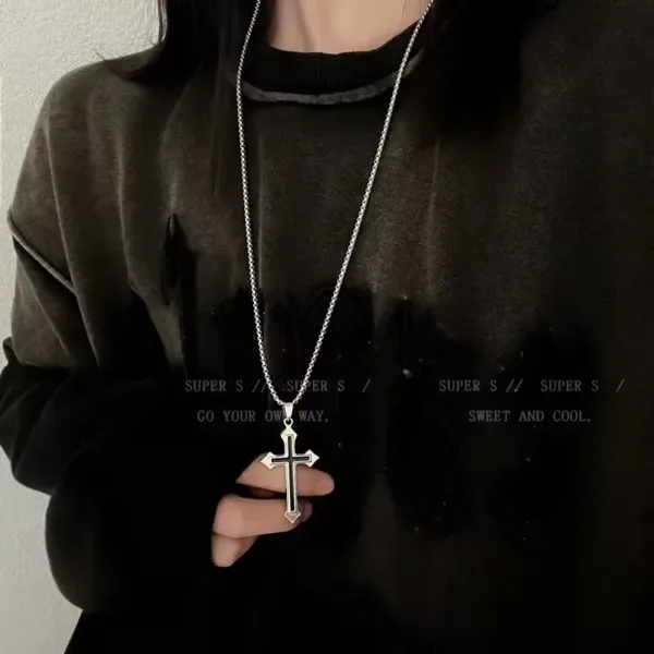 Titanium Steel Cross Necklace - Image 7