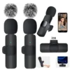 Basix Wireless Lavalier Microphone Audio Recording Mini Replaceable Windproof Wool Microphone for iPhone16 Shoot vlog YouTube - Image 8