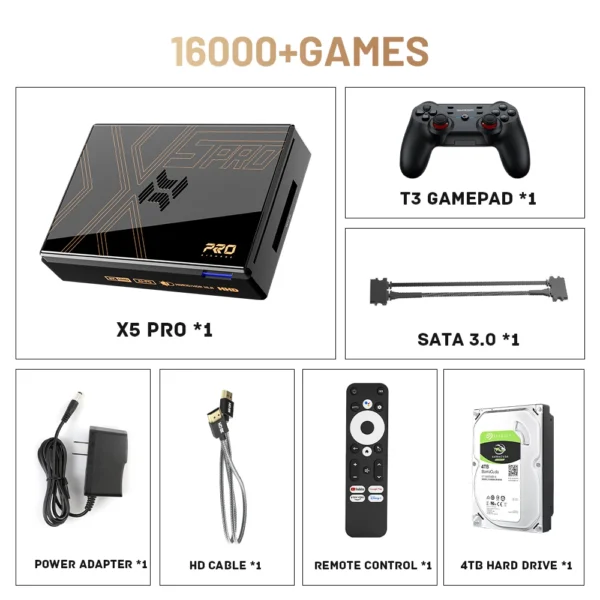 Kinhank Super Console X5 PRO Retro Video Game Console RK3588 8GDDR4 with 4T HDD 16000+ Games Plug and Play for PS2/PS1/SS/DC/N64 - Image 3