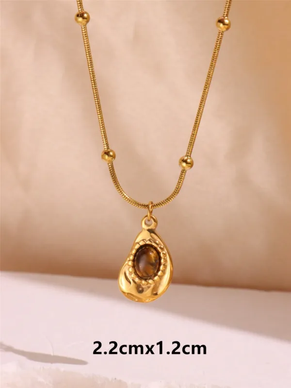 Natural Stone Pendant Necklace - Image 13