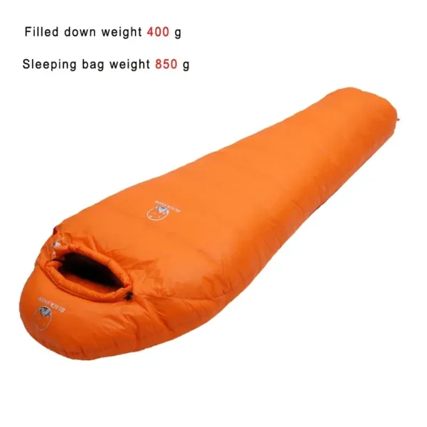 Very Warm White Goose Down Filled Adult Mummy Style Sleeping Bag Fit for Winter Thermal 4 Kinds of Thickness Camping Travel - Image 11
