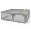 IMBABY Baby Playpens Light Gray Corralito for Baby Playground with Pull Ring Child Safety Barrier Fence Ball Box Game Playpen