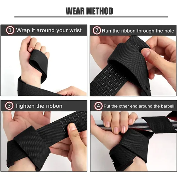 Weightlifting Wrist Straps Strength Training Adjustable Non-slip Gym Fitness Lifting Strap Wrist Support Sports Grip Band - Image 10