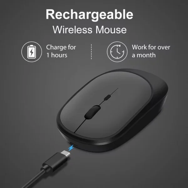 Xiaomi Wireless Mouse Bluetooth-compatible 2.4G Silent Mice Adjustable DPI Ergonomic Design USB Rechargeable Gaming Office Mouse - Image 4
