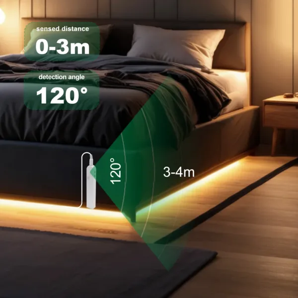 5V USB COB LED Strip Light with Human Sensor Battery Box 3mm 5mm 8mm Flexible COB Lights 320LEDs High Density Linear Lighting - Image 2