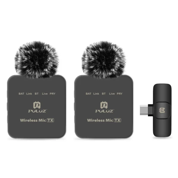 PULUZ Wireless Lavalier Lapel Condenser Microphone for iPhone Type C Android Smartphone Camera PC Gaming YouTube Broadcast Vlog - Image 8