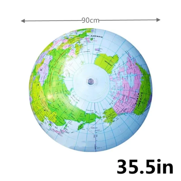 90CM Inflatable Earth World Geography Globe Map Balloon Toy Beach Ball Early Educational Supplies Kids Learning Outdoor Toys - Image 6