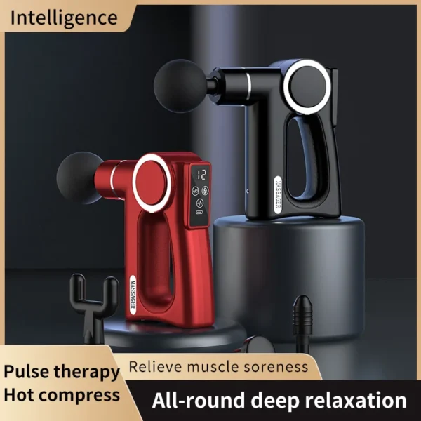 Square Massage Gun High Frequency Hot Compress Pulse Deep Tissue Body Vibrato Fascia Gun Sport Fitness Relax Muscle Massager - Image 14