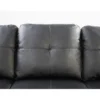 Faux Leather Sectional Sofa with Chaise Lounge, Storage Ottoman, 2 Cup Holders & Pillows, 6-Seater Upholstered Tufting Corner - Image 3