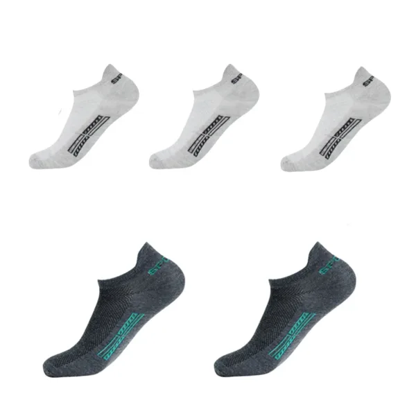 5 Pairs/Lot High Quality Men Ankle Socks Breathable Cotton Sports Mesh Casual Athletic Thin Cut Short Sokken Plus Size - Image 15