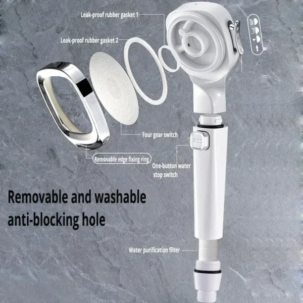 Xiaomi High Pressure Shower Head 3 Modes Adjustable Filter Shower Head Set New Smart Bathroom Shower Head Accessories Sprayer - Image 7