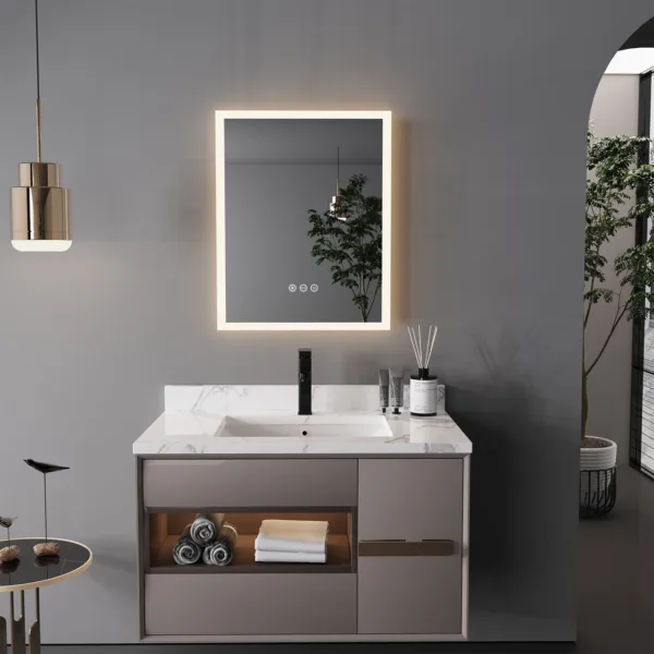 16x20 inch LED Lighted Bathroom Mirror with Anti-Fog, Wall Mounted Vanity Mirror with Smart Touch Button, Memory Function - Image 4